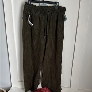 Green  athleta retreat linen pant Pants